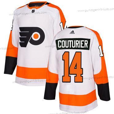 Adidas Herren Philadelphia Flyers #14 Sean Couturier Authentisch Strickerei NHL Trikots – Weiß