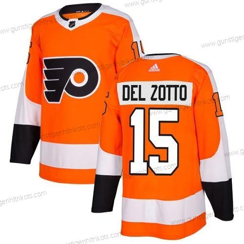 Adidas Herren Philadelphia Flyers #15 Michael Del Zotto Heimtrikots Authentisch Strickerei NHL Trikots – Orange