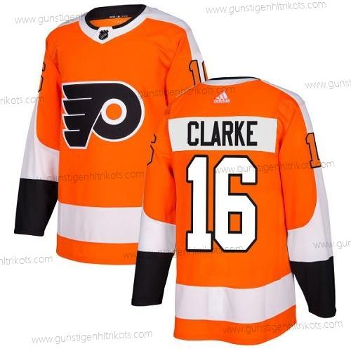 Adidas Herren Philadelphia Flyers #16 Bobby Clarke Heimtrikots Authentisch Strickerei NHL Trikots – Orange