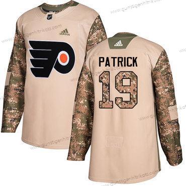 Adidas Herren Philadelphia Flyers #19 Nolan Patrick Authentisch 2017 Veterans Day Strickerei NHL Trikots – Tarnfarbe