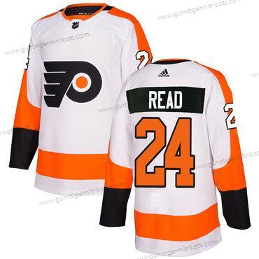 Adidas Herren Philadelphia Flyers #24 Matt Read Authentisch Strickerei NHL Trikots – Weiß