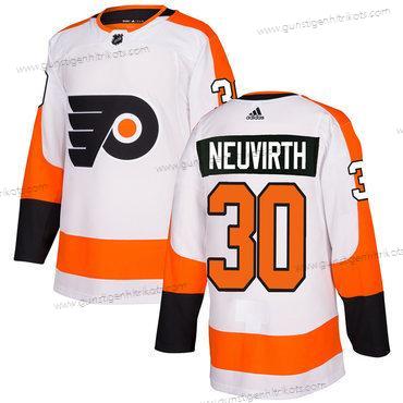 Adidas Herren Philadelphia Flyers #30 Michal Neuvirth Authentisch Strickerei NHL Trikots – Weiß