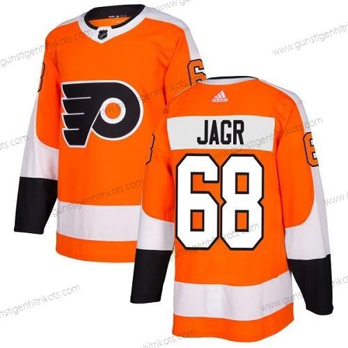 Adidas Herren Philadelphia Flyers #68 Jaromir Jagr Heimtrikots Authentisch Strickerei NHL Trikots – Orange