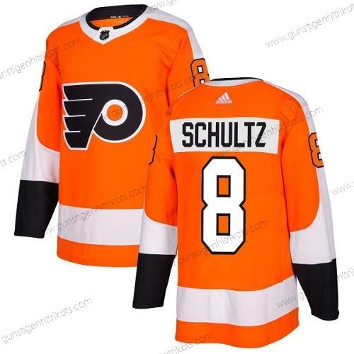 Adidas Herren Philadelphia Flyers #8 Dave Schultz Heimtrikots Authentisch Strickerei NHL Trikots – Orange