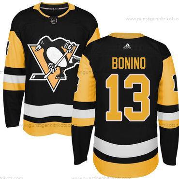 Adidas Herren Pittsburgh Penguins #13 Nick Bonino ersatzweise Authentisch Strickerei NHL Trikots – Schwarz