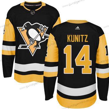 Adidas Herren Pittsburgh Penguins #14 Chris Kunitz ersatzweise Authentisch Strickerei NHL Trikots – Schwarz