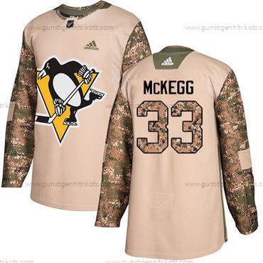 Adidas Herren Pittsburgh Penguins #33 Greg Mckegg Authentisch 2017 Veterans Day Strickerei NHL Trikots – Tarnfarbe