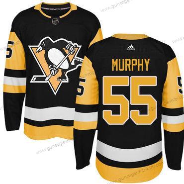 Adidas Herren Pittsburgh Penguins #55 Larry Murphy ersatzweise Authentisch Strickerei NHL Trikots – Schwarz