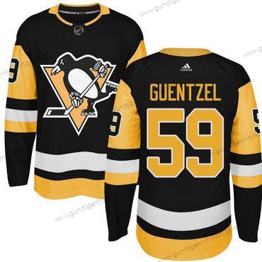 Adidas Herren Pittsburgh Penguins #59 Jake Guentzel ersatzweise Authentisch Strickerei NHL Trikots – Schwarz