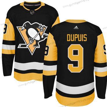 Adidas Herren Pittsburgh Penguins #9 Pascal Dupuis ersatzweise Authentisch Strickerei NHL Trikots – Schwarz