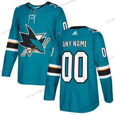 Adidas Herren San Jose Sharks Personalisiertes Strickerei NHL 2017-2018 Hockey Trikots – Blau