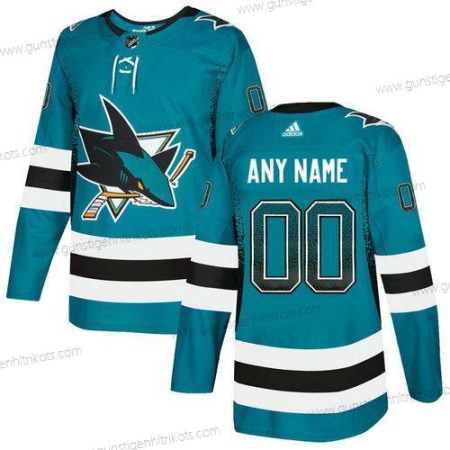 Adidas Herren San Jose Sharks Personalisiertes Trikots – Blaugrün