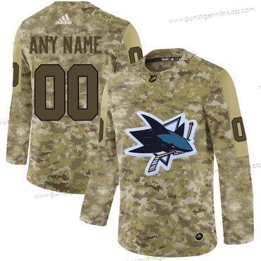 Adidas Herren San Jose Sharks Personalisiertes Trikots – Tarnfarbe