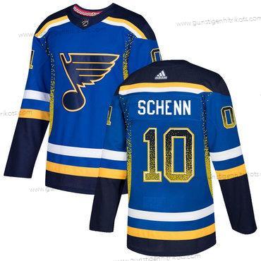 Adidas Herren St. Louis Blues #10 Brayden Schenn Royal Trikots – Blau Schwarz