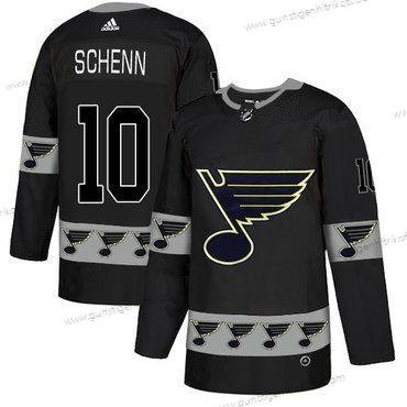 Adidas Herren St. Louis Blues #10 Brayden Schenn Team Logos Trikots – Schwarz