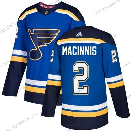 Adidas Herren St. Louis Blues #2 Al Macinnis Heimtrikots Authentisch Strickerei NHL Trikots – Blau