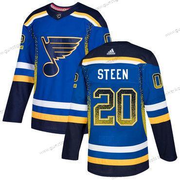 Adidas Herren St. Louis Blues #20 Alexander Steen Royal Trikots – Blau Schwarz