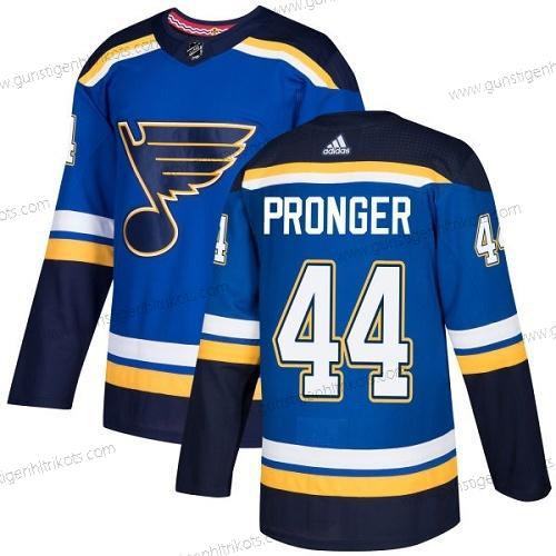 Adidas Herren St. Louis Blues #44 Chris Pronger Heimtrikots Authentisch Strickerei NHL Trikots – Blau