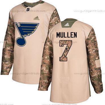 Adidas Herren St. Louis Blues #7 Joe Mullen Authentisch 2017 Veterans Day Strickerei NHL Trikots – Tarnfarbe