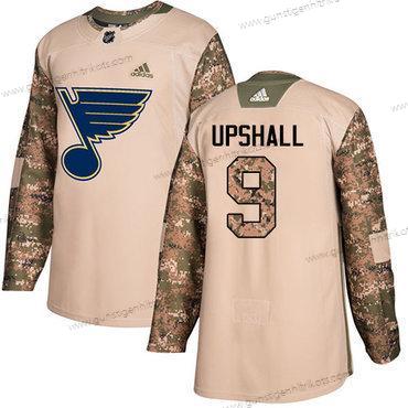 Adidas Herren St. Louis Blues #9 Scottie Upshall Authentisch 2017 Veterans Day Strickerei NHL Trikots – Tarnfarbe