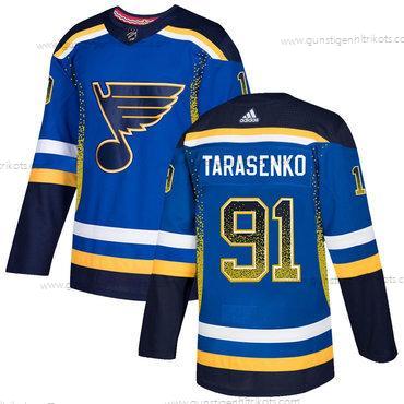 Adidas Herren St. Louis Blues #91 Vladimir Tarasenko Royal Trikots – Blau Schwarz