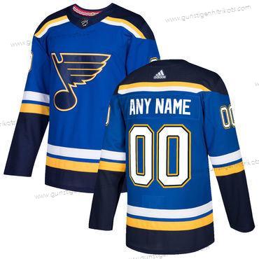 Adidas Herren St. Louis Blues Personalisiertes 2017-2018 Hockey Strickerei NHL Trikots – Blau