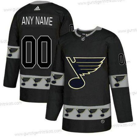 Adidas Herren St. Louis Blues Personalisiertes Team Logos Trikots – Schwarz