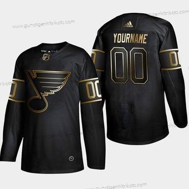 Adidas Herren St. Louis Blues Personalisiertes Trikots – Schwarz Gold