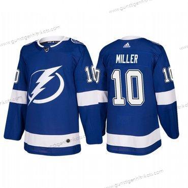 Adidas Herren Tampa Bay Lightning #10 J.T. Miller Authentisch Spieler Heimtrikots Trikots – Blau