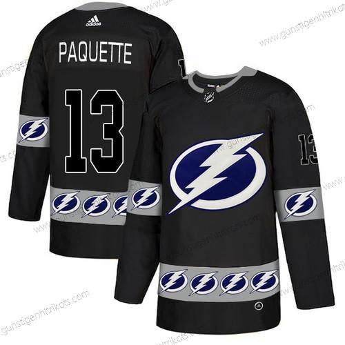 Adidas Herren Tampa Bay Lightning #13 Cedric Paquette Team Logos Trikots – Schwarz