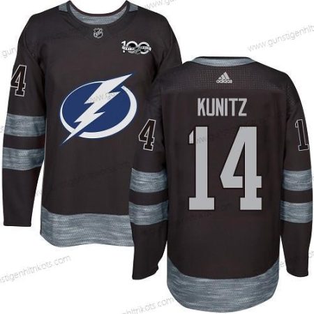 Adidas Herren Tampa Bay Lightning #14 Chris Kunitz 1917-2017 100th Jahrestag Strickerei NHL Trikots – Schwarz