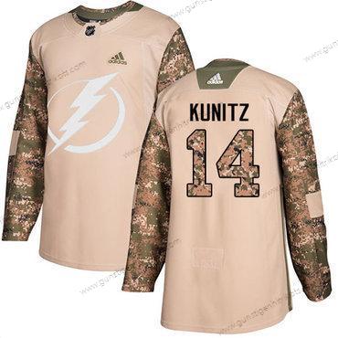 Adidas Herren Tampa Bay Lightning #14 Chris Kunitz Authentisch 2017 Veterans Day Strickerei NHL Trikots – Tarnfarbe