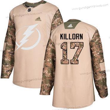 Adidas Herren Tampa Bay Lightning #17 Alex Killorn Authentisch 2017 Veterans Day Strickerei NHL Trikots – Tarnfarbe