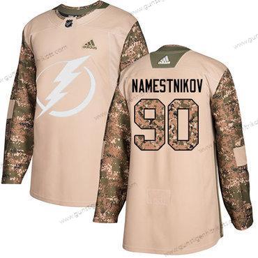 Adidas Herren Tampa Bay Lightning #90 Vladislav Namestnikov Authentisch 2017 Veterans Day Strickerei NHL Trikots – Tarnfarbe