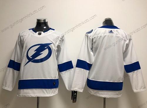 Adidas Herren Tampa Bay Lightning Leer Road Authentisch Strickerei NHL Trikots – Weiß