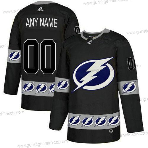 Adidas Herren Tampa Bay Lightning Personalisiertes Team Logos Jerse – Schwarz