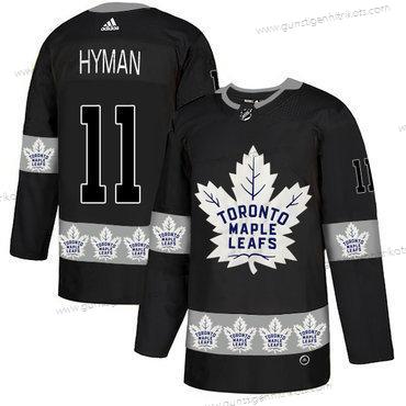 Adidas Herren Toronto Maple Leafs #11 Zach Hyman Team Logos Trikots – Schwarz