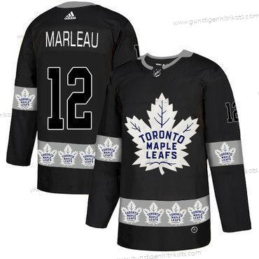 Adidas Herren Toronto Maple Leafs #12 Patrick Marleau Team Logos Trikots – Schwarz