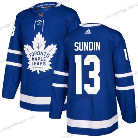 Adidas Herren Toronto Maple Leafs #13 Mats Sundin Heimtrikots Authentisch Strickerei NHL Trikots – Blau