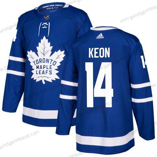 Adidas Herren Toronto Maple Leafs #14 Dave Keon Heimtrikots Authentisch Strickerei NHL Trikots – Blau