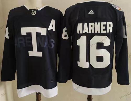 Adidas Herren Toronto Maple Leafs 16 Mitchell Marner 2022 NHL Heritage Klassisch Trikots – Marineblau