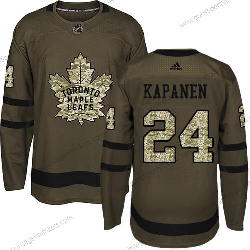 Adidas Herren Toronto Maple Leafs #24 Kasperi Kapanen Salute to Service NHL Trikots – Grün