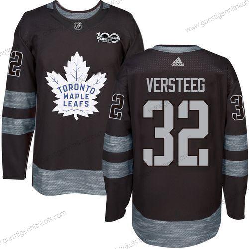 Adidas Herren Toronto Maple Leafs #32 Kris Versteeg 100th Jahrestag Strickerei NHL 2017 Hockey Trikots – Schwarz