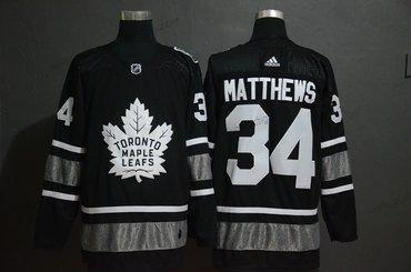 Adidas Herren Toronto Maple Leafs 34 Auston Matthews 2019 NHL All-Star Trikots – Schwarz