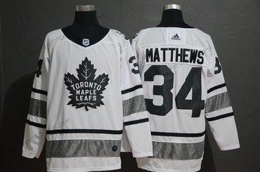 Adidas Herren Toronto Maple Leafs 34 Auston Matthews 2019 NHL All-Star Trikots – Weiß