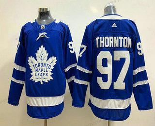 Adidas Herren Toronto Maple Leafs #34 Joe Thornton Royal Strickerei NHL Trikots – Blau