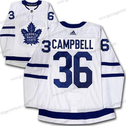 Adidas Herren Toronto Maple Leafs #36 Jack Campbell Road Strickerei NHL Trikots – Weiß