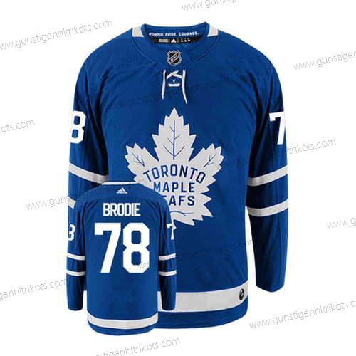 Adidas Herren Toronto Maple Leafs #78 Tj Brodie Royal Strickerei NHL Trikots – Blau