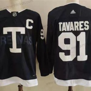 Adidas Herren Toronto Maple Leafs 91 John Tavares 2022 NHL Heritage Klassisch Trikots – Marineblau