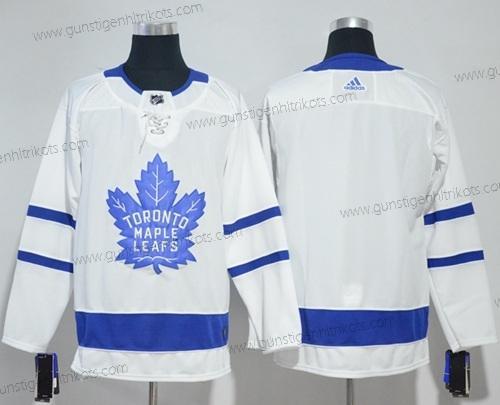 Adidas Herren Toronto Maple Leafs Leer Road Authentisch Strickerei NHL Trikots – Weiß